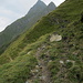 Rückblick auf den Abstiegsweg ins Val Ferret