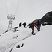 "Einlaufen" im Neuschnee vom Trockenen Steg zur Gandegghütte