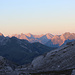 Sonnenuntergang, rechts unten (verdeckt) wäre die Ortschaft Zug.