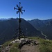 Das schöne, geschmiedete Gipfelkreuz des Sonnenspitz