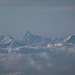zuerst mal ein richtig schöner Alpenflug: Berner- und Walliser Alpen sowie der Mont Blanc war wunderschön zu sehen ...