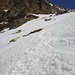 hier sind wir schon am aufstieg, oberhalb vom Rifugio Aosta in richtung Col de la Division 3314m