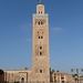 das Wahrzeichen von Marrakech, das 62m hohe Minarett der Koutoubia-Moschee, erbaut im 12. Jahrhundert 