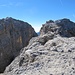 Zuletzt führt Gehgelände zum höchsten Punkt der Cima die Mezzo - das Fixseil verläuft knapp über dem Fels, es ist hier eigentlich eher störend, weil man aufpassen muß, nicht darüber zu stolpern.