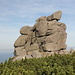 Am Mittagstein (poln. Słonecznik) - Blick zur Felsformation aus etwa südwestlicher Richtung.