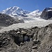 wilde und grossartige Gletscherwelt - mit Liskamm und Castor darüber aufragend