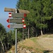 il bivio con fontana sulla militare per Alpe Campo