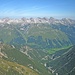 Die lange Hornbachkette jenseits des Lechtals.
