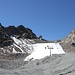 <b>Karlesjochbahn, con i teloni bianchi per conservare il ghiacciaio.</b>