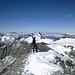 Ueli auf dem Gipfel des Stoc Grond (3422 m), auch von hier aus hatten wir eine phantastische Aussicht