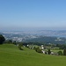 kurz vor dem Albispass; herrlicher Blick in Richtung Zürich
