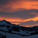 Red sky in the moring snow shoe hikers take warning!