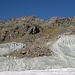 Der gewaltige Felssturz welcher die Seitenmoräne des Findelgletschers durchschlug. Hier kann man auf den Gletscher absteigen