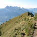 Blick zurück über den Mittlerspitz auf die Alviergruppe und Alpstein