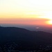 Der Fremersberg vor Sonnenuntergang.<br />Im Hintergrund kann man die Kette der Vogesen erkennen.