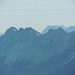 Waxenstein, Riffelspitze und dahinter Wörner und Östliche Karwendelspitze