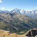 View on Mont Blanc massif from Col de la Crosatie