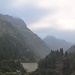 Blick zurück vom Rucksackdepot ins Val di Carassino.