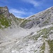 Aufstieg vom Vordersee (ca. 2200m) zum Hinterseejoch (2482m).