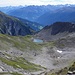 Blick zurück auf den Vordersee (ca. 2200m) im Aufstieg zum Hinterseejoch (2482m).