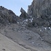 Krasse Felsformen. - Auf dem Weg vom Hinterseejoch (2482m) zur Kridlonscharte (2371m).