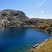 idyllischer Lago Scuro - mit Pizzo Taneda;<br />Aufstieg über den Gratrücken links