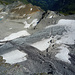 Vogelansicht Pizolgletscher - gut zu sehen die Bergsturzspuren