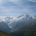 Gletscherzunge Gornergletscher mit Lyskamm und Breithorn