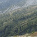 Die sanften Hügel gegenüber der Alpe Categn
