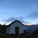 Abendstimmung an der kleinen Kapelle hinter dem Berggasthaus Trift