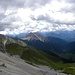Blick Richtund Suden, ins Val Digon,mit Konigswandturml-links, Crode dei Longerin-mitte und Monte Brentoni-rechts.