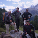 Jürgen, Tobias, Achim und Jög beim Abstieg von der Düsseldorfer Hütte.