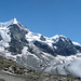 Wellenkuppe (3903m.) - Obergabelhorn (4063m.) - Mont Durand (3713m.) - Pointe de Zinal (3789m.)  v.l.n.r.