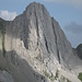 Altmann Südwand mit gleichnamigen Kamin (auf der rechten Seite des Fotos)