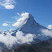 Am späteren Nachmittag "rauchte" das Matterhorn dann in typischer Manier