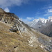 Beim Abstieg: Eine kleine Lawinenverbauung oberhalb Zermatt I