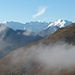 schon jetzt schöner Blick zu den Berninabergen