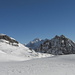 Blick über den Tennbachgletscher richtung Tennbachhorn (3013m). In der Mitte, im Hintergrund das Aletschhorn (4193m).