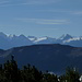 Am Vormittag war die Sicht auf die Eisriesen der Hohen Tauern noch frei. Hinter dem Kitzsteinhorn lugt der Großglockner hervor.