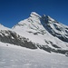 Auch ein schönes Ziel für 2009: Lauterbrunner Breithorn (3780m). Rechts ist der spitzige Vorgipfel Klein Breithorn (3656m).