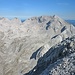 Laliderer Wand, Dreizinkenspitze und Grubenkarspitze; die Rosslochspitze mit ihrem markanten Westgrat fällt vor der Grubenkarspitze wenig auf.