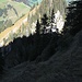 Rückblick aufs Chnebelhorn im Aufstieg zum Rämisgütsch.