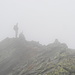 Pizzo dell’Uomo, vetta principale (2663 m) con nebbia