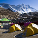 Unser Zeltlager bei Chukung, unterhalb des Lhotse. 