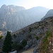 Festungsmauer mit Lovcen-Massiv im Hintergrund
