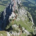 Kleiner Mythen - der Haggenspitz im Blickfeld (rot die Aufstiegsroute)