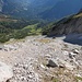 Blick zurück am Beginn der Rinne