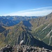 Blick ins Herz der Lechtaler Alpen; rechts die Namloser Wetterspitze. Ganz hinten links die Parseierspitze.