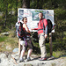 Io e Daniela all'inizio del sentiero che porta alla ferrata (foto Nadia).
