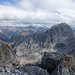 Gipfelpanorama: rechts Piz Ela, in der Mitte Piz Kesch, links Val Tuors